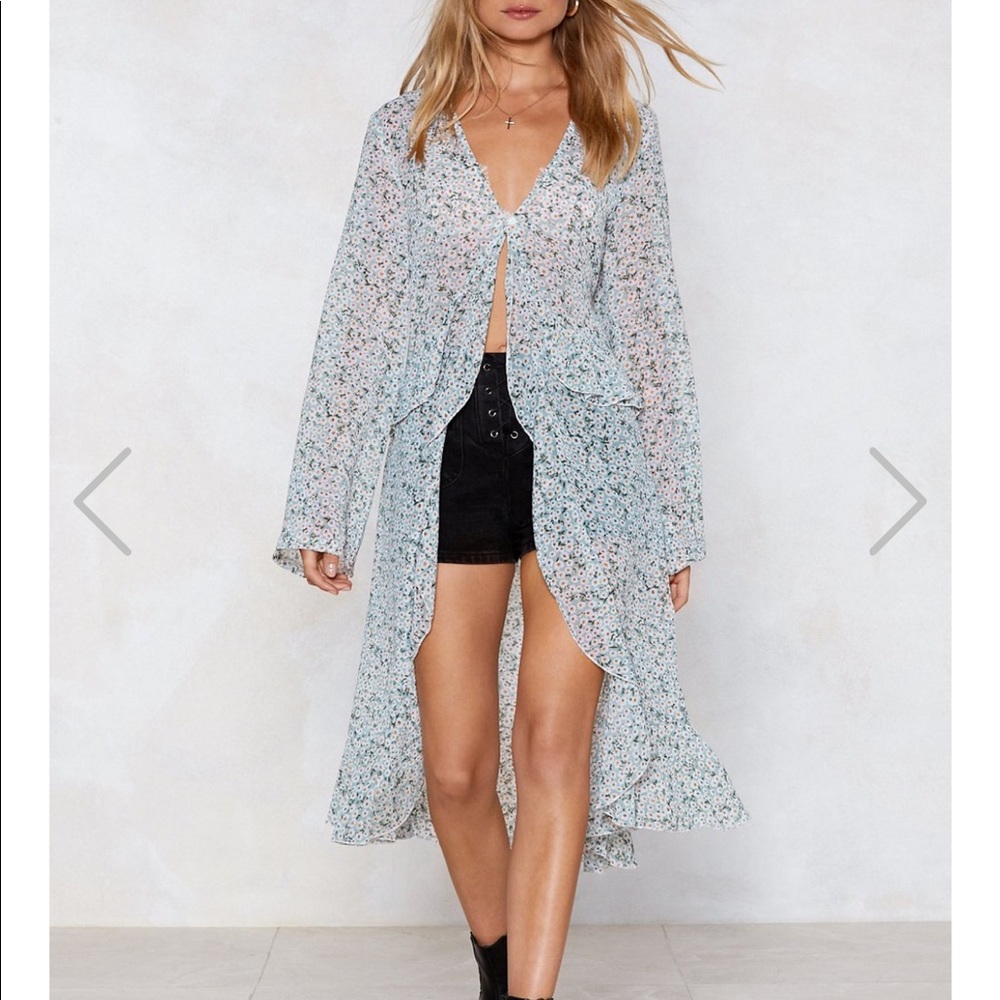 Nasty gal longline blouse